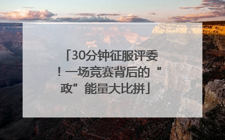 30分钟征服评委！一场竞赛背后的“政”能量大比拼