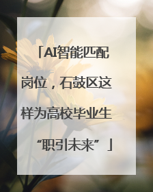 AI智能匹配岗位，石鼓区这样为高校毕业生“职引未来”