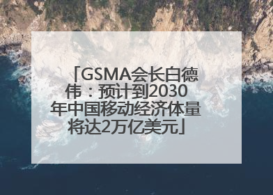GSMA会长白德伟：预计到2030年中国移动经济体量将达2万亿美元